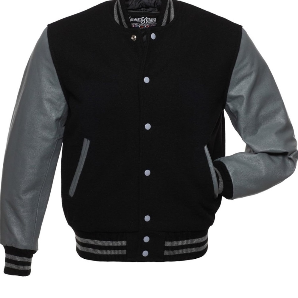 Classic Black and Gray Varsity Jacket